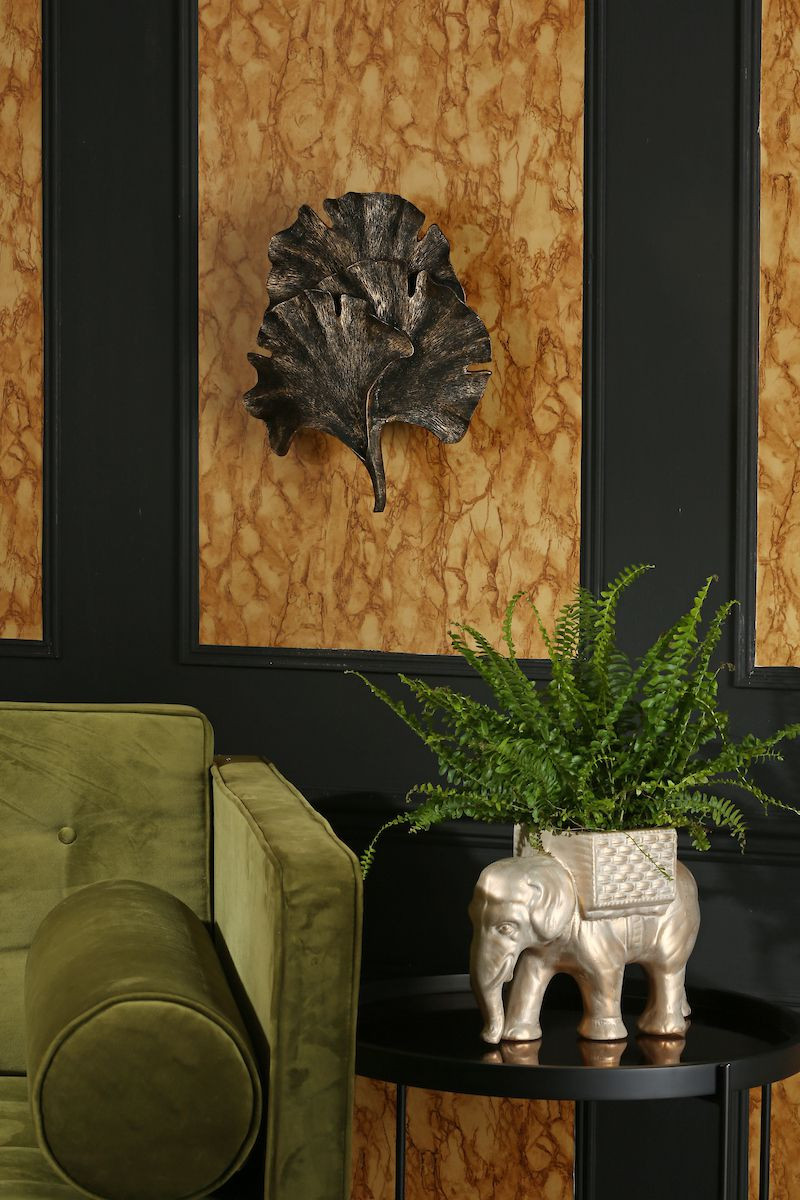 Gingko single wall washer in black / gold
